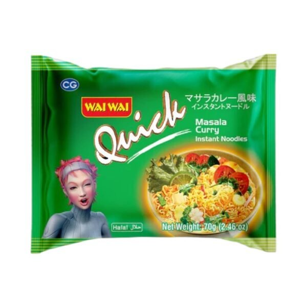 (Wai Wai) Quick Masala Curry Flavor Noodles 70g